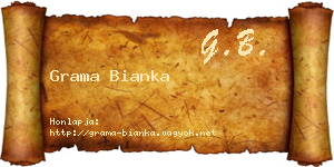 Grama Bianka névjegykártya
